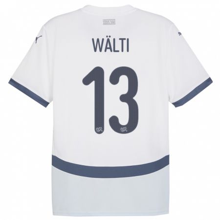 Kandiny Niño Camiseta Suiza Lia Walti #13 Blanco 2ª Equipación 24-26 La Camisa Chile