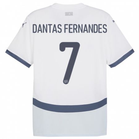 Kandiny Niño Camiseta Suiza Ronaldo Dantas Fernandes #7 Blanco 2ª Equipación 24-26 La Camisa Chile