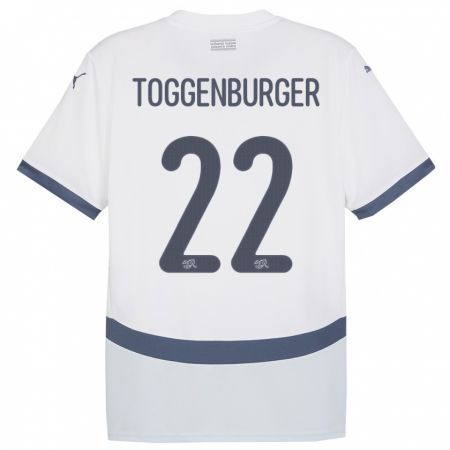Kandiny Niño Camiseta Suiza Nando Toggenburger #22 Blanco 2ª Equipación 24-26 La Camisa Chile