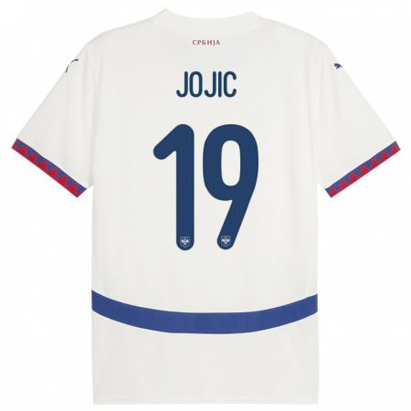 Kandiny Niño Camiseta Serbia Nikola Jojic #19 Blanco 2ª Equipación 24-26 La Camisa Chile