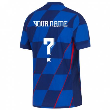 Kandiny Niño Camiseta Croacia Su Nombre #0 Azul 2ª Equipación 24-26 La Camisa Chile