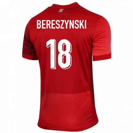 Kandiny Niño Camiseta Polonia Bartosz Bereszynski #18 Rojo 2ª Equipación 24-26 La Camisa Chile