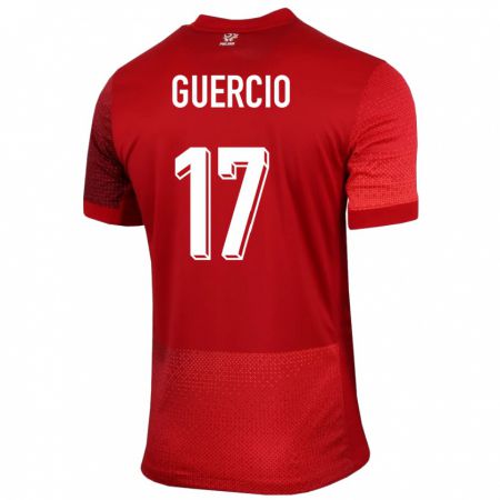 Kandiny Niño Camiseta Polonia Tomasso Guercio #17 Rojo 2ª Equipación 24-26 La Camisa Chile