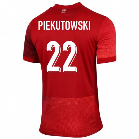 Kandiny Niño Camiseta Polonia Milosz Piekutowski #22 Rojo 2ª Equipación 24-26 La Camisa Chile