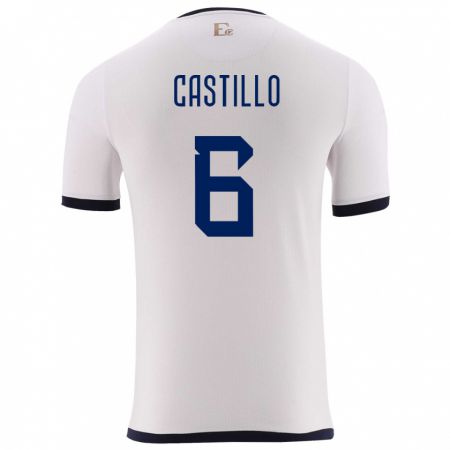 Kandiny Niño Camiseta Ecuador Byron Castillo #6 Blanco 2ª Equipación 24-26 La Camisa Chile