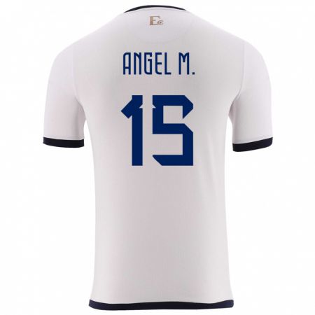 Kandiny Niño Camiseta Ecuador Angel Mena #15 Blanco 2ª Equipación 24-26 La Camisa Chile