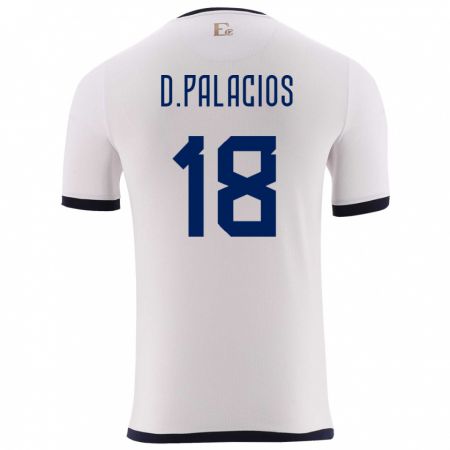 Kandiny Niño Camiseta Ecuador Diego Palacios #18 Blanco 2ª Equipación 24-26 La Camisa Chile