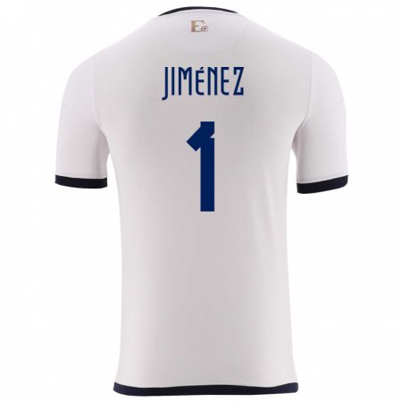 Kandiny Niño Camiseta Ecuador Tony Jimenez #1 Blanco 2ª Equipación 24-26 La Camisa Chile
