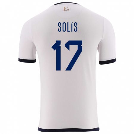 Kandiny Niño Camiseta Ecuador Mathias Solis #17 Blanco 2ª Equipación 24-26 La Camisa Chile