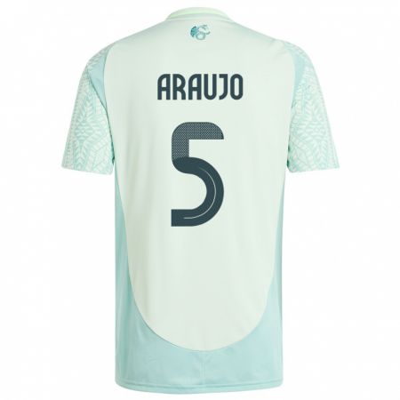 Kandiny Niño Camiseta México Julian Araujo #5 Lino Verde 2ª Equipación 24-26 La Camisa Chile