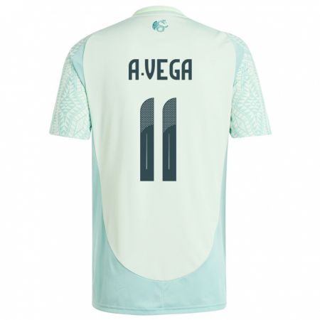 Kandiny Niño Camiseta México Alexis Vega #11 Lino Verde 2ª Equipación 24-26 La Camisa Chile