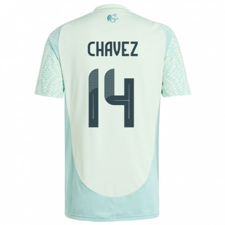 Kandiny Niño Camiseta México Luis Chavez #14 Lino Verde 2ª Equipación 24-26 La Camisa Chile