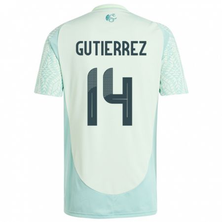 Kandiny Niño Camiseta México Erick Gutierrez #14 Lino Verde 2ª Equipación 24-26 La Camisa Chile