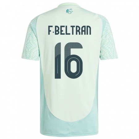 Kandiny Niño Camiseta México Fernando Beltran #16 Lino Verde 2ª Equipación 24-26 La Camisa Chile