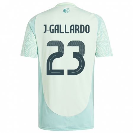 Kandiny Niño Camiseta México Jesus Gallardo #23 Lino Verde 2ª Equipación 24-26 La Camisa Chile