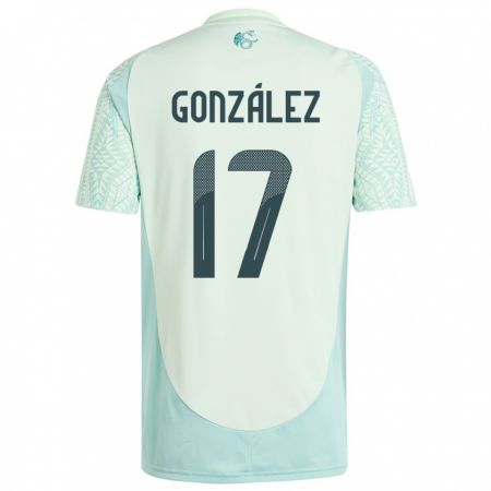 Kandiny Niño Camiseta México Alison Gonzalez #17 Lino Verde 2ª Equipación 24-26 La Camisa Chile