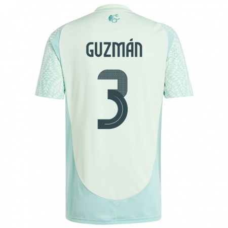 Kandiny Niño Camiseta México Victor Guzman #3 Lino Verde 2ª Equipación 24-26 La Camisa Chile