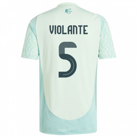 Kandiny Niño Camiseta México Isaias Violante #5 Lino Verde 2ª Equipación 24-26 La Camisa Chile
