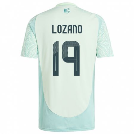 Kandiny Niño Camiseta México Esteban Lozano #19 Lino Verde 2ª Equipación 24-26 La Camisa Chile
