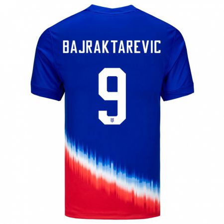Kandiny Niño Camiseta Estados Unidos Esmir Bajraktarevic #9 Azul 2ª Equipación 24-26 La Camisa Chile