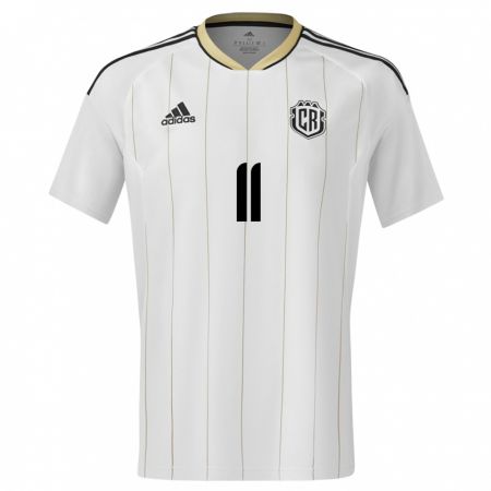 Kandiny Niño Camiseta Costa Rica Raquel Rodriguez #11 Blanco 2ª Equipación 24-26 La Camisa Chile