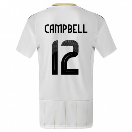 Kandiny Niño Camiseta Costa Rica Joel Campbell #12 Blanco 2ª Equipación 24-26 La Camisa Chile