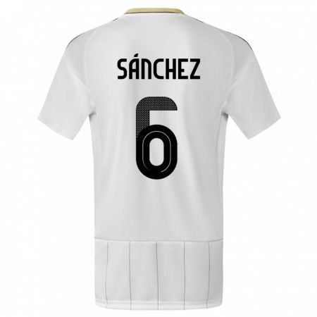 Kandiny Niño Camiseta Costa Rica Carol Sanchez #6 Blanco 2ª Equipación 24-26 La Camisa Chile