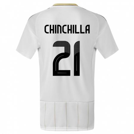 Kandiny Niño Camiseta Costa Rica Viviana Chinchilla #21 Blanco 2ª Equipación 24-26 La Camisa Chile