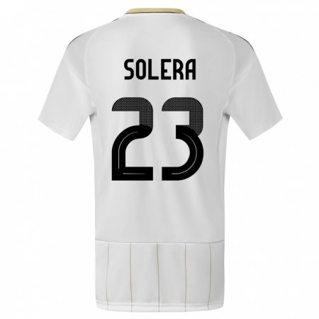 Kandiny Niño Camiseta Costa Rica Daniela Solera #23 Blanco 2ª Equipación 24-26 La Camisa Chile