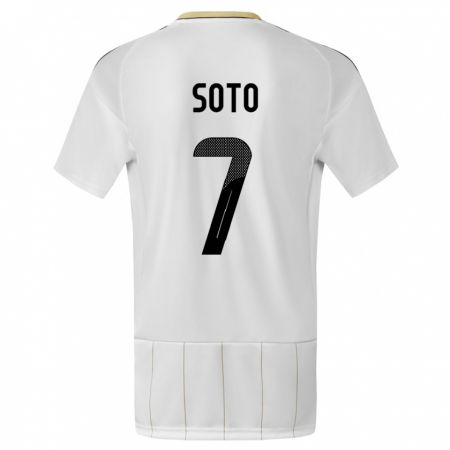 Kandiny Niño Camiseta Costa Rica Andrey Soto #7 Blanco 2ª Equipación 24-26 La Camisa Chile