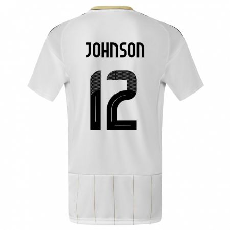 Kandiny Niño Camiseta Costa Rica Shawn Johnson #12 Blanco 2ª Equipación 24-26 La Camisa Chile