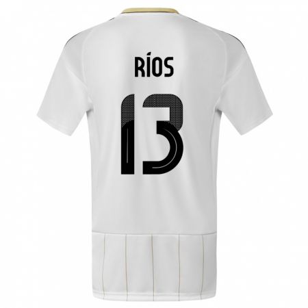 Kandiny Niño Camiseta Costa Rica Keral Rios #13 Blanco 2ª Equipación 24-26 La Camisa Chile