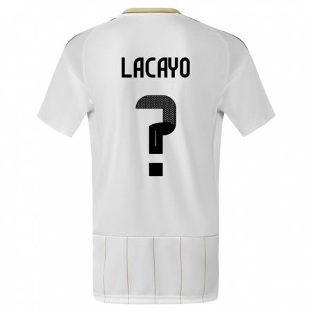 Kandiny Niño Camiseta Costa Rica Marcelo Lacayo #0 Blanco 2ª Equipación 24-26 La Camisa Chile