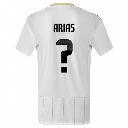 Kandiny Niño Camiseta Costa Rica Jose Arias #0 Blanco 2ª Equipación 24-26 La Camisa Chile