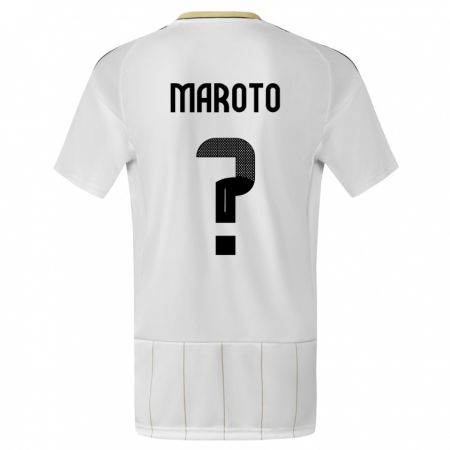 Kandiny Niño Camiseta Costa Rica Victor Maroto #0 Blanco 2ª Equipación 24-26 La Camisa Chile