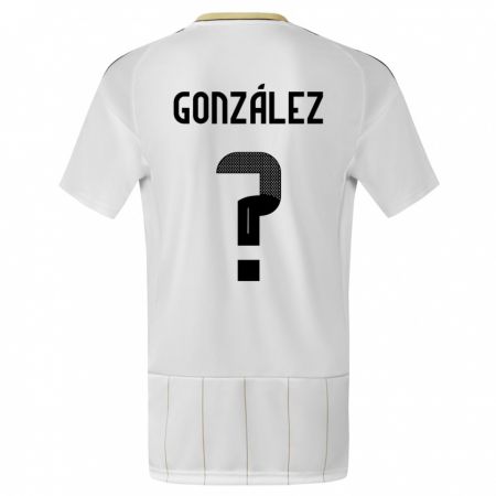 Kandiny Niño Camiseta Costa Rica Ariel Gonzalez #0 Blanco 2ª Equipación 24-26 La Camisa Chile