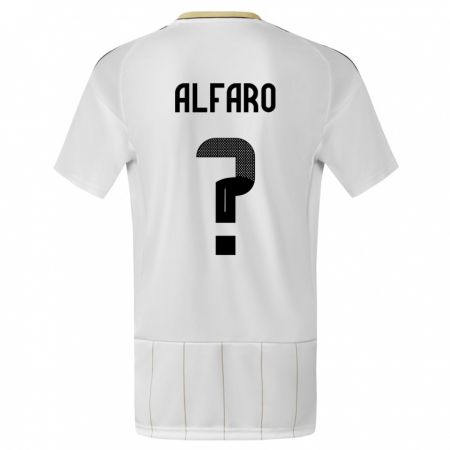 Kandiny Niño Camiseta Costa Rica Juan Alfaro #0 Blanco 2ª Equipación 24-26 La Camisa Chile