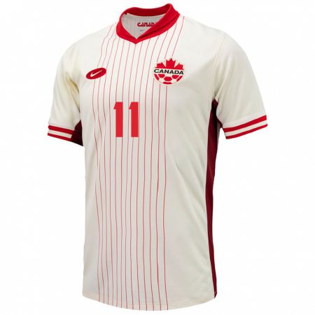 Kandiny Niño Camiseta Canadá Desiree Scott #11 Blanco 2ª Equipación 24-26 La Camisa Chile