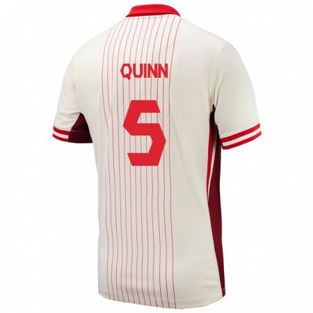 Kandiny Niño Camiseta Canadá Quinn #5 Blanco 2ª Equipación 24-26 La Camisa Chile