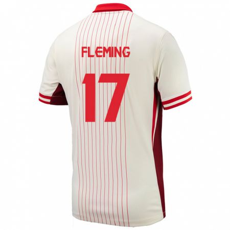 Kandiny Niño Camiseta Canadá Jessie Fleming #17 Blanco 2ª Equipación 24-26 La Camisa Chile