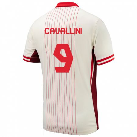 Kandiny Niño Camiseta Canadá Lucas Cavallini #9 Blanco 2ª Equipación 24-26 La Camisa Chile