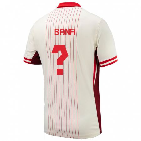 Kandiny Niño Camiseta Canadá Samuel Banfi #0 Blanco 2ª Equipación 24-26 La Camisa Chile