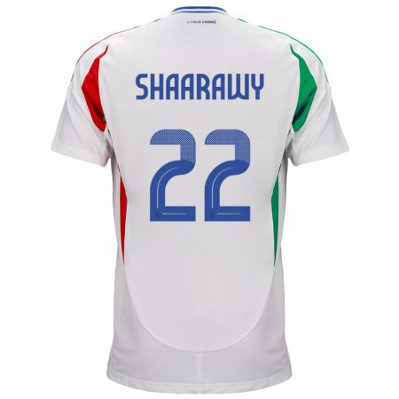 Kandiny Niño Camiseta Italia Stephan El Shaarawy #22 Blanco 2ª Equipación 24-26 La Camisa Chile