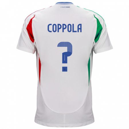 Kandiny Niño Camiseta Italia Diego Coppola #0 Blanco 2ª Equipación 24-26 La Camisa Chile