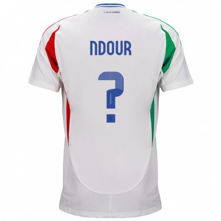 Kandiny Niño Camiseta Italia Cher Ndour #0 Blanco 2ª Equipación 24-26 La Camisa Chile