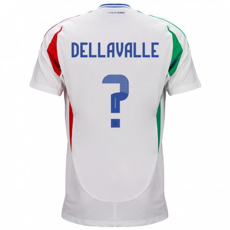 Kandiny Niño Camiseta Italia Alessandro Dellavalle #0 Blanco 2ª Equipación 24-26 La Camisa Chile