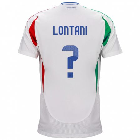 Kandiny Niño Camiseta Italia Simone Lontani #0 Blanco 2ª Equipación 24-26 La Camisa Chile