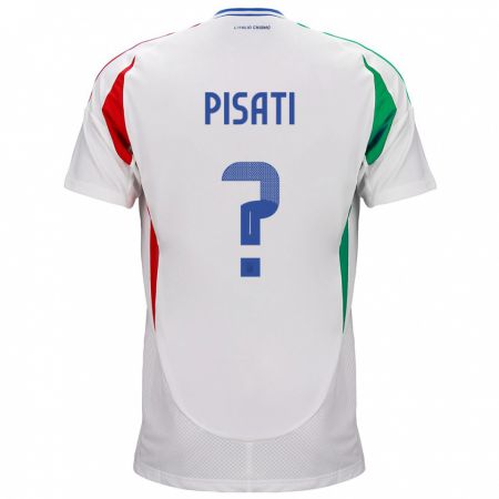 Kandiny Niño Camiseta Italia Samuele Pisati #0 Blanco 2ª Equipación 24-26 La Camisa Chile