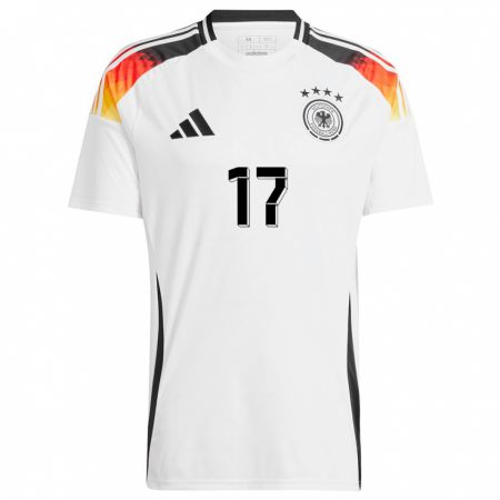 Kandiny Hombre Camiseta Alemania Felicitas Rauch #17 Blanco 1ª Equipación 24-26 La Camisa Chile