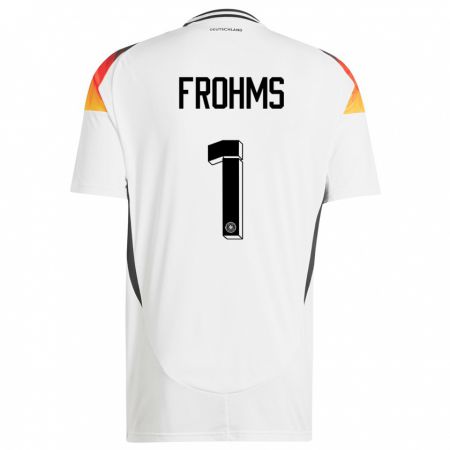 Kandiny Hombre Camiseta Alemania Merle Frohms #1 Blanco 1ª Equipación 24-26 La Camisa Chile